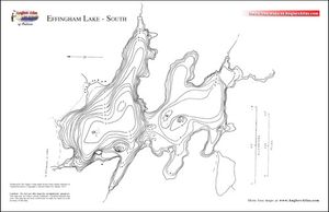 Contour map for Effingham Lake, Ontario