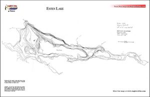 Contour map for Esten Lake, Ontario
