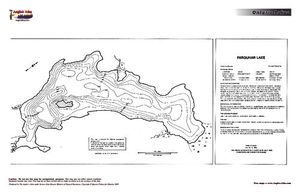 Contour map for Farquar Lake, Ontario