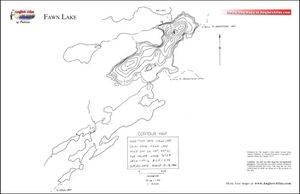 Contour map for Fawn Lake, Ontario