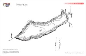 Contour map for Forget Lake, Ontario