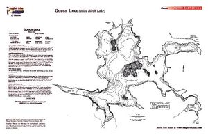 Shaded Contour map for Gough Lake, Ontario