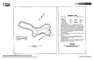 Contour map for Granite Lake, Ontario