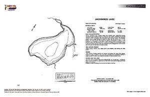 Contour map for Jackinnes Lake, Ontario