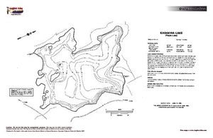 Contour map for Kabakwa Lake, Ontario