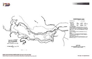 Contour map for Kabitotikwia Lake, Ontario