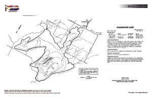 Contour map for Kagawong Lake, Ontario