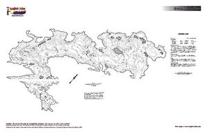 Contour map for Kennisis Lake, Ontario