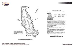 Contour map for Kishkebus Lake, Ontario
