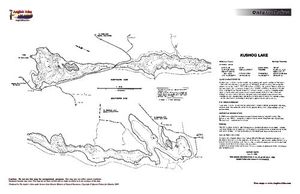 Contour map for Kushog Lake, Ontario