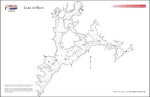Contour map for Lake of Bays, Ontario