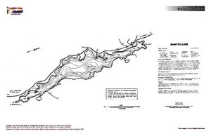 Contour map for Manitou Lake, Ontario