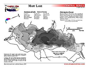 Shaded Contour map for Mary Lake, Ontario