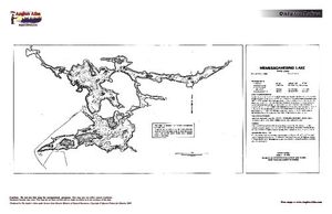 Contour map for Memesagameseng Lake, Ontario
