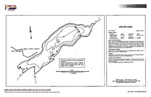 Contour map for Miller Lake, Ontario