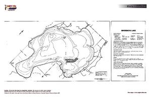Contour map for Mindemoya Lake, Ontario