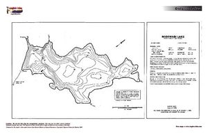 Contour map for Miskwabi Lake, Ontario