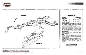 Contour map for Missinaibi Lake, Ontario