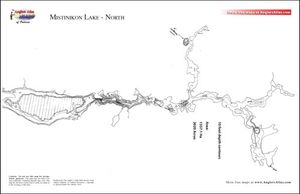 Contour map for Mistinikon Lake, Ontario