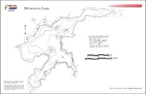 Contour map for Muskosung Lake, Ontario