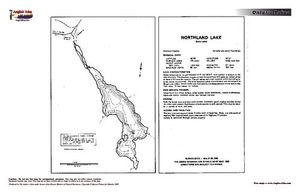 Contour map for Northland Lake, Ontario