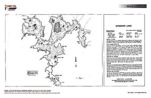 Contour map for Opeongo Lake, Ontario
