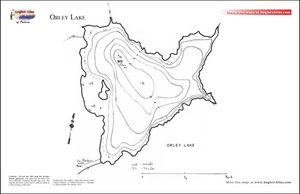 Contour map for Orley Lake, Ontario