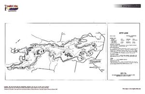 Contour map for Otty Lake, Ontario