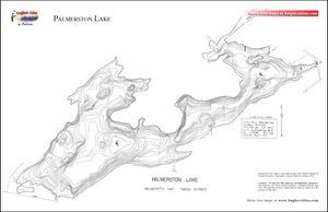 Contour map for Palmerston Lake, Ontario