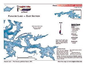 Shaded Contour map for Lake Panache, Ontario