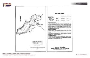 Contour map for Patten Lake, Ontario
