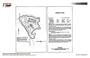 Contour map for Paugh Lake, Ontario