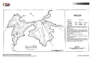 Contour map for Percy Lake, Ontario