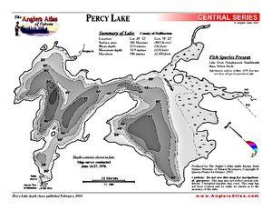 Shaded Contour map for Percy Lake, Ontario
