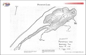 Contour map for Potspoon Lake, Ontario