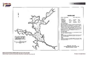 Contour map for Raven Lake, Ontario