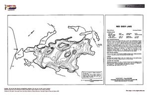 Contour map for Red Deer Lake, Ontario