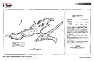Contour map for Redhorse Lake, Ontario