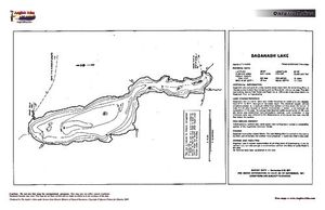 Contour map for Saganash Lake, Ontario