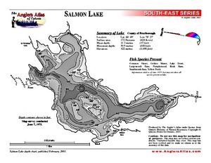 Shaded Contour map for Salmon Lake, Ontario