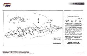 Contour map for Lower Shebandowan Lake, Ontario