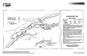 Contour map for Lower Shebandowan Lake, Ontario