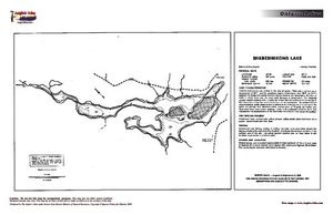 Contour map for Shebeshekong Lake, Ontario