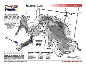 Shaded Contour map for Sparrow Lake, Ontario