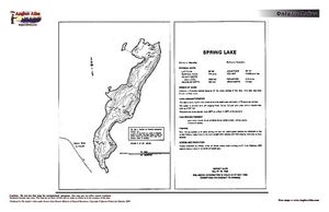 Contour map for Spring Lake, Ontario
