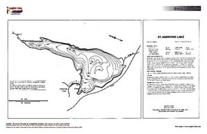 Contour map for St. Andrews lake, Ontario