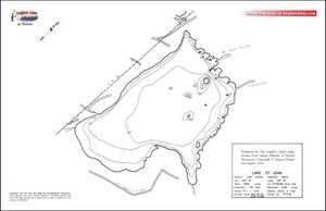 Contour map for Lake St. John, Ontario