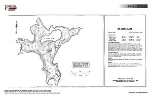 Contour map for St. Nora Lake, Ontario