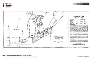 Contour map for Sydenham lake, Ontario