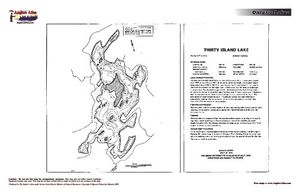 Contour map for Thirty Island Lake, Ontario